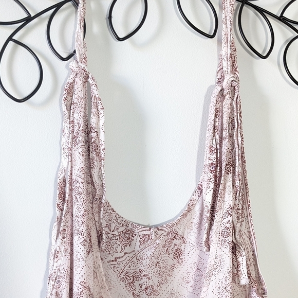 Faithfull The Brand Urban Outfitters Luci Pattered Mini Dress Pink Floral Tie XS - Picture 11 of 16